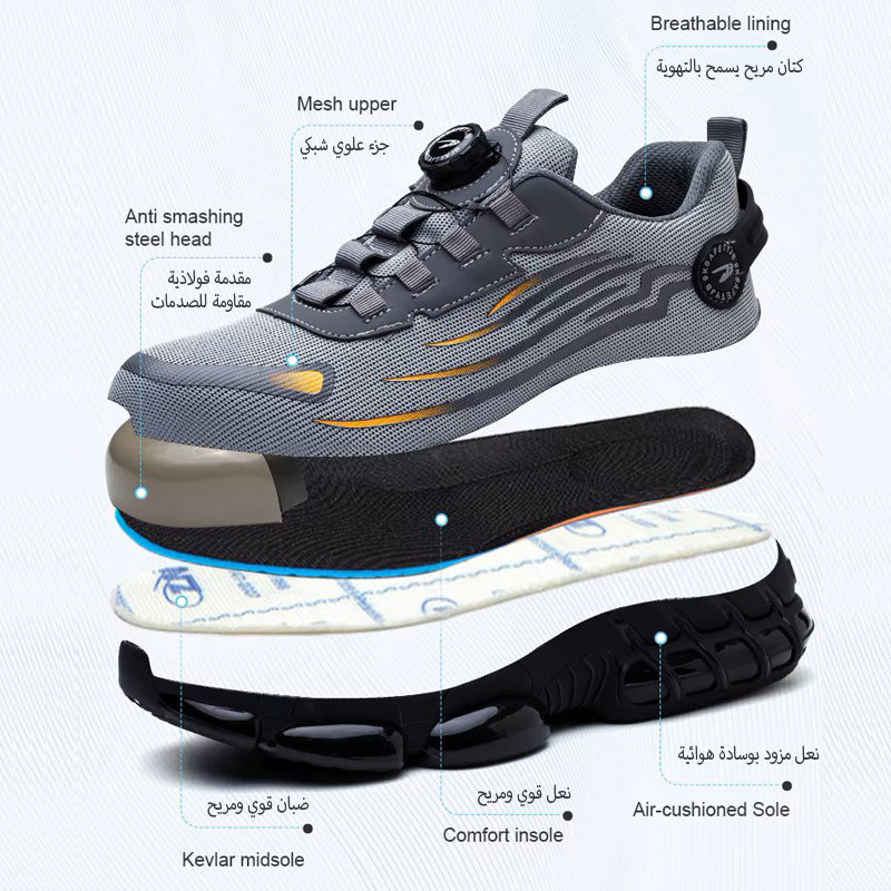 JOMART Safety Shoes for Men with Rotating Button New Modern