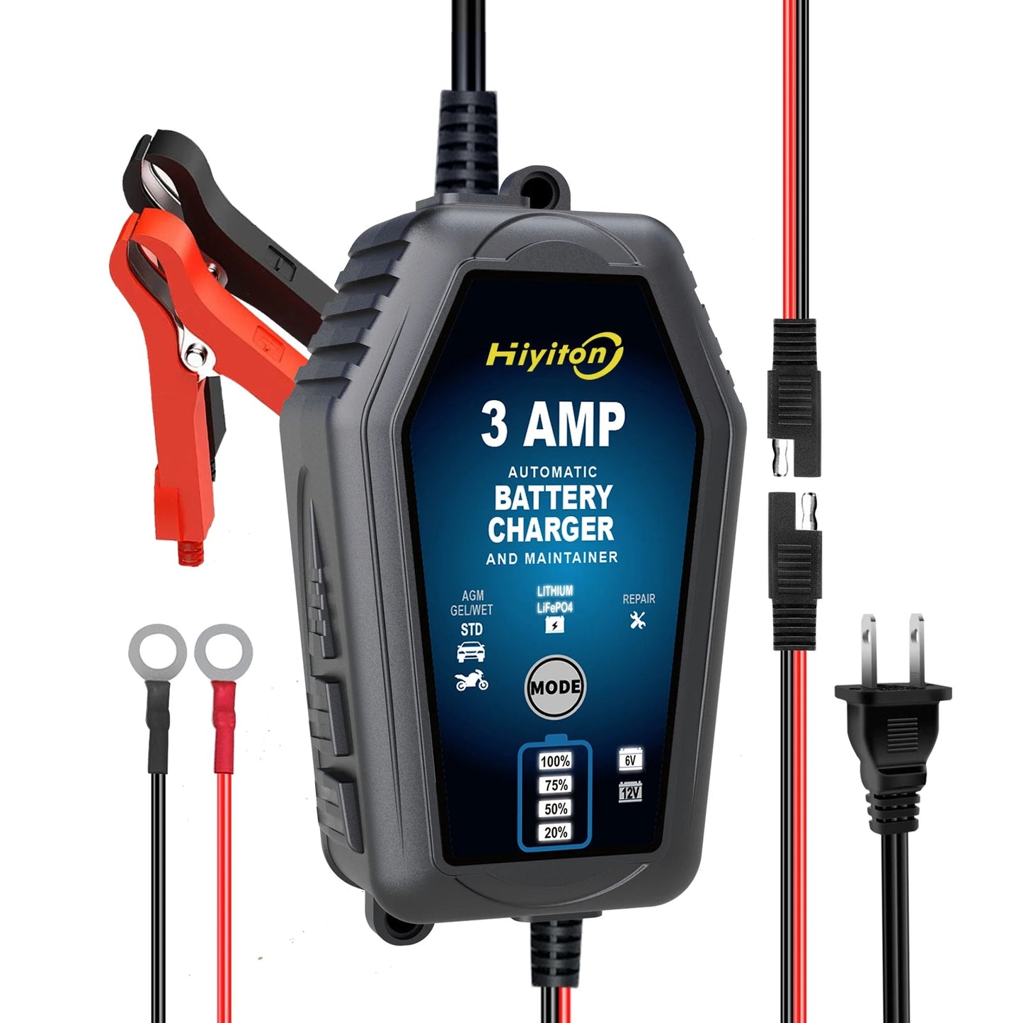 شاحن بطارية ذكي للسيارة والدراجة النارية