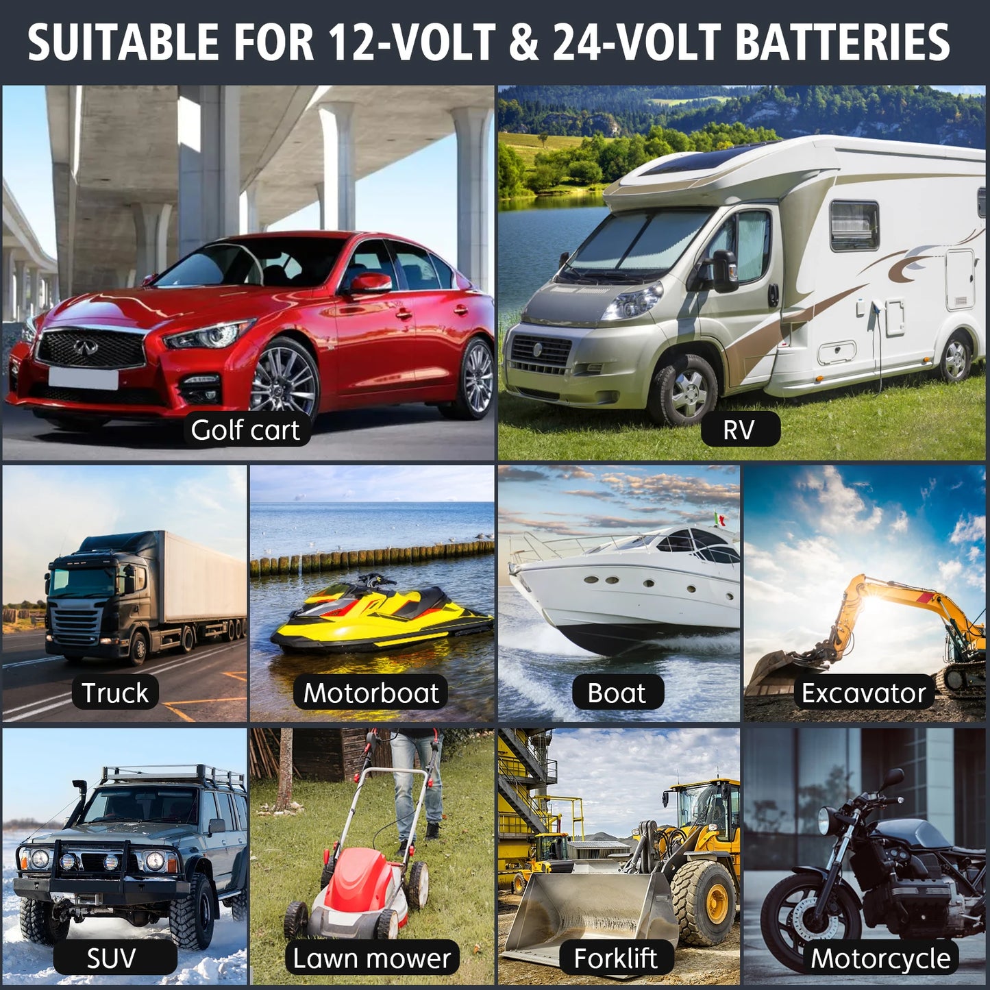 شاحن بطارية سيارة أوتوماتيكي لبطارية AGM ليثيوم الرصاص الحمضية LiFePO4 للدراجات النارية Pulse